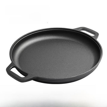 鑄鐵平底鍋煎餅鍋鏊子家用烙餅鍋煎鍋手抓餅不粘鍋攤煎餅果子淺盤