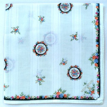 WEDGWOOD 復古手帕 印花 19 x 19 英吋，復古絲巾