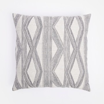 艾禮思單接縫緹花抱枕套50x50cm 菱線紋灰
