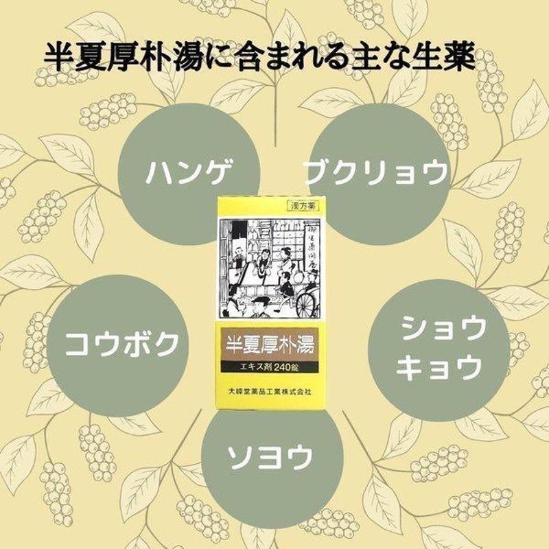 入荷待ち】 半夏厚朴湯 エキス錠 240錠 半夏厚朴湯 効果 のどのつかえ