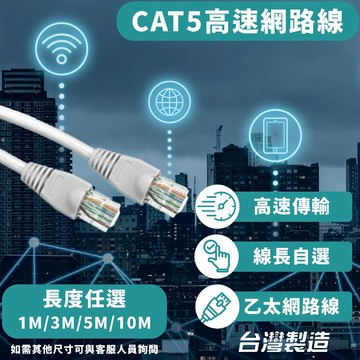 ❤隔日達+365視安達❤ Cat.5高速網路線 網路線 線長可選 100Mbps 乙太網路線 CAT5E 路由器交換器線