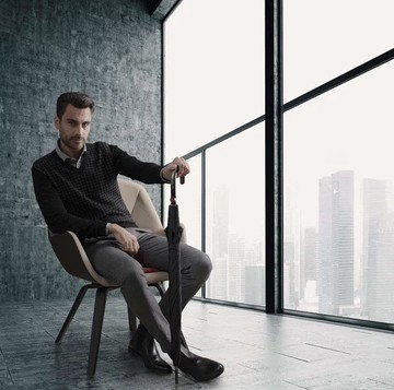 【Knirps德國紅點傘】T.903 加大直立式自動傘-Black