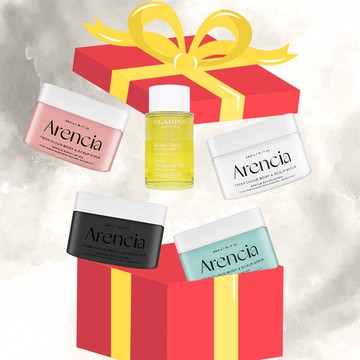 春運呵護組｜居家SPA (Arencia 清新雲朵頭皮身體磨砂膏 260g /CLARINS 身體調和護理油 100ml)