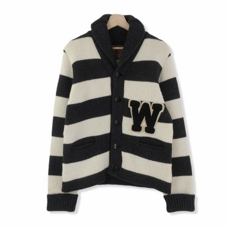 Weirdo ウィアード Jail Cardigan ショールカラー カーディガン ボーダー グレー 白 S メンズ 中古 通販 Lineポイント最大0 5 Get Lineショッピング