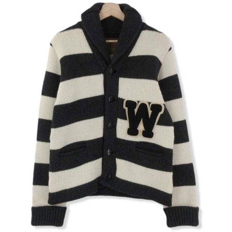 Weirdo ウィアード Jail Cardigan ショールカラー カーディガン ボーダー グレー 白 S メンズ 中古 通販 Lineポイント最大0 5 Get Lineショッピング