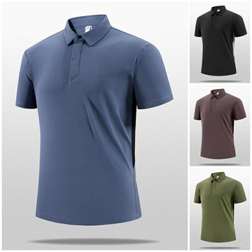 現貨+預購 男涼感POLO衫短袖上衣T恤高爾夫衫夏季商務薄款透氣速乾休閒運動-男裝5色74lg51【獨家進口】【米蘭精品】