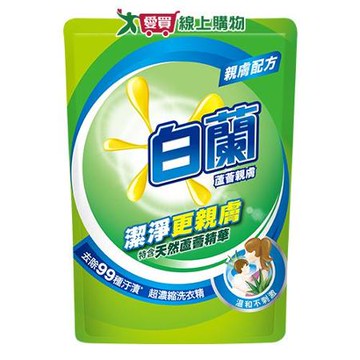 白蘭蘆薈親膚洗衣精補充包 1.6kg【愛買】
