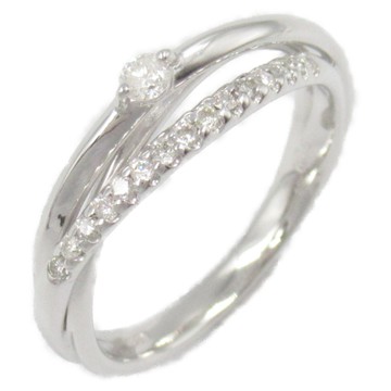 【二手名牌BRAND OFF】JEWELRY 無品牌珠寶 18K白金 鑽石 戒指 #10.5