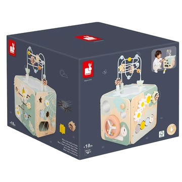 Janod 北歐簡約 寶寶智能方塊 益智玩具 觸覺感官刺激 木製玩具  1盒  多色