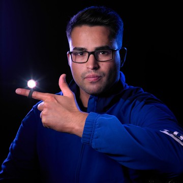 夜間慢跑腳踏車照明燈(藍/黑色)