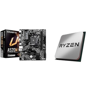 AMD 〈鈔省價〉R5 5600X MPK+技嘉 A520M H ARGB D4 MATX主機板