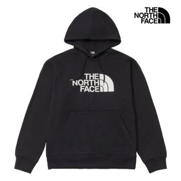 【The North Face 官方旗艦】北面男款黑色經典大LOGO長袖帽T｜8JKUJK3