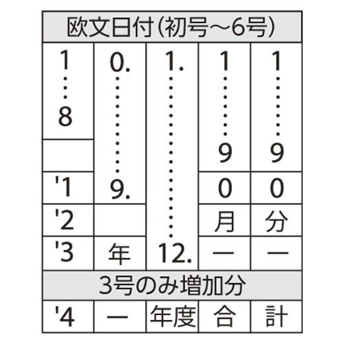 シヤチハタ 欧文日付 初号 ゴシック体 NFD-0G 1個