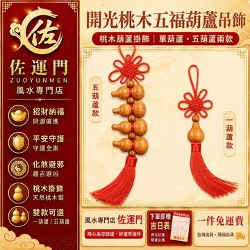 一件免運 葫蘆 風水掛飾 桃木 鎮宅 化煞 避邪 護身 大門掛飾 玄關掛件 鎮宅掛飾 車掛 桃木五福葫蘆 吊飾 桃木葫蘆