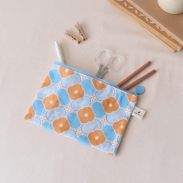 拉鏈文具袋-L14/玻璃海棠18號/杏桃橘藍/經典新色IV