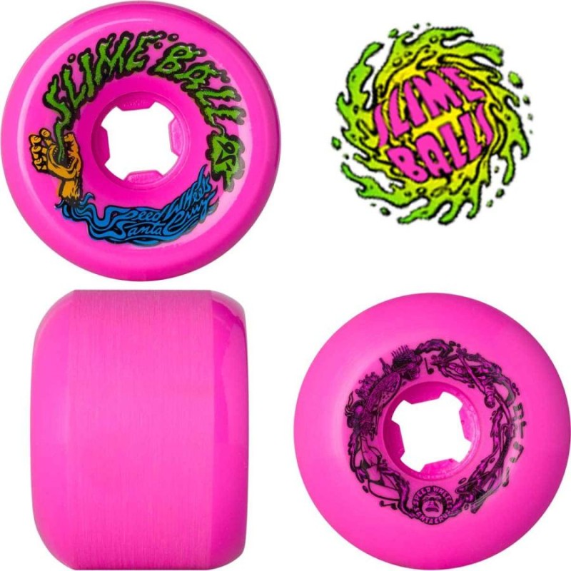 Slime Balls 60mm Scudwads Vomits Neon Pink 95a Skateboard Wheels