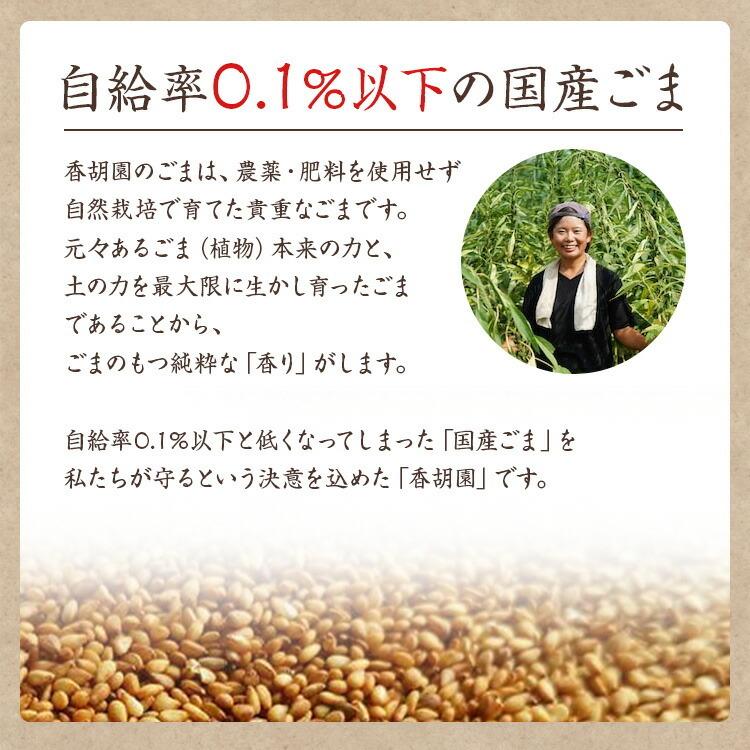 煎りごま 30g×10P  香胡園の金胡麻 煎り胡麻 無農薬 無化学肥料栽培 埼玉県産 香胡園 自然栽培 いりごま 金ごま