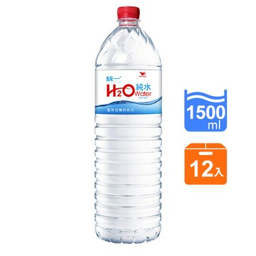 統一H2OWater純水1500ml*12入（隨機出貨）