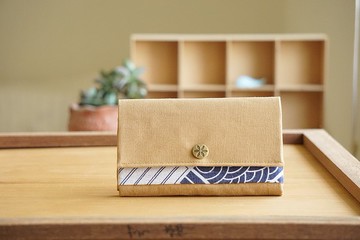 手作 中夾 -  布錢包- 女朋友禮物 vegan