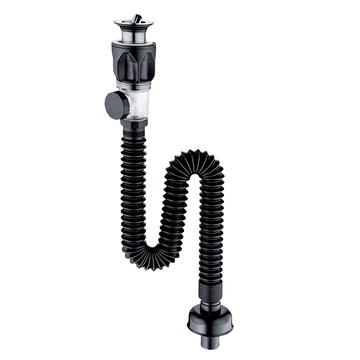 豪麥源 防臭下水管 新型S彎管 雙向安裝  全長100cm  黑色