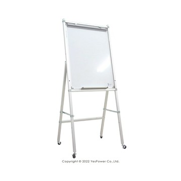＊全省配送＊FC0001 活動簡報白板(附腳輪) 單面白板/附磁性圖表夾+鋁合金H輪架/需自行組裝