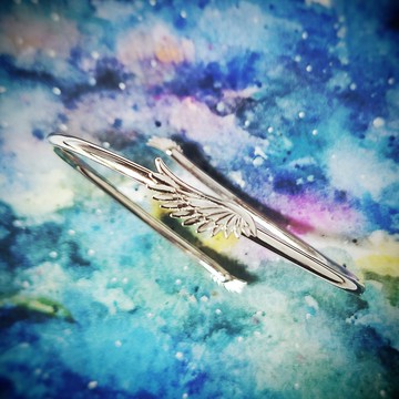 飛翔之翼純銀彈力手鈪