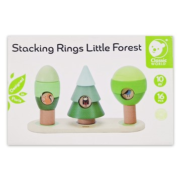 Classic WORLD 客來喜 經典木玩 森林堆疊趣 20102  綠色  1組