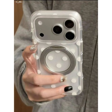 ins小眾韓風波點支架適用17promax手機殼蘋果16/15新款iPhone14潮