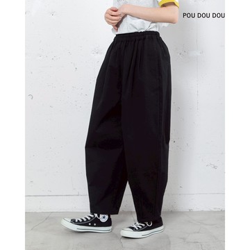 【POU DOU DOU】黑色打褶曲線褲 PPV38226