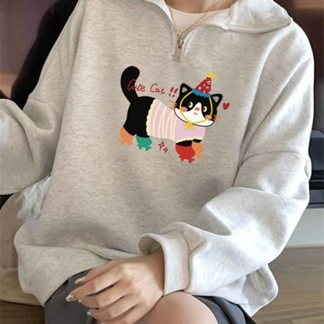 免運 【太好看了】POLO領大學t 薄衛衣 ins風 美式復古 秋冬 長袖上衣 oversize 下半身失蹤 1662