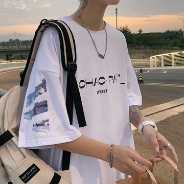 短袖男夏季薄款潮流百搭休閑男生半袖上衣ins港風t恤潮牌體恤衣服