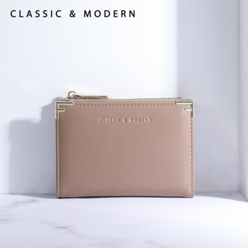 新短款女士兩折學生簡約多卡位小巧韓版小零錢包卡包短夾對折拉鏈