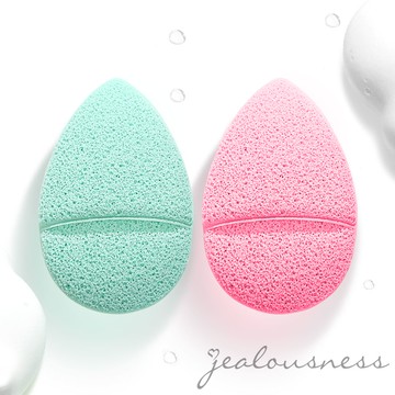 雙色親膚洗臉海綿（湖水綠／珊瑚粉）
