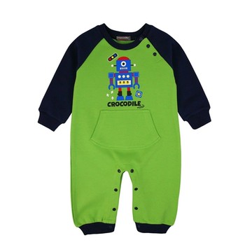 Crocodile Junior 小鱷魚童裝 - 機器人印圖口袋連身褲 (U64599-43)