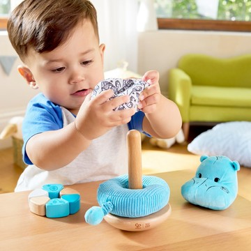 【德國Hape】MET河馬威廉疊疊樂｜生日禮物、週歲禮、送禮、玩具、奇哥代理