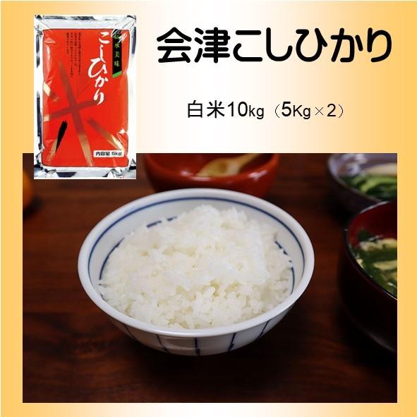 令和5年産　白米　10kg 　5kg×2 袋　会津コシヒカリ　米　お米　こしひかり　福島県会津産　贈答