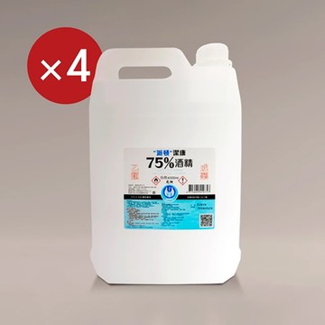 漁人生醫｜派頓 潔康75%酒精 4入組（4L/桶）