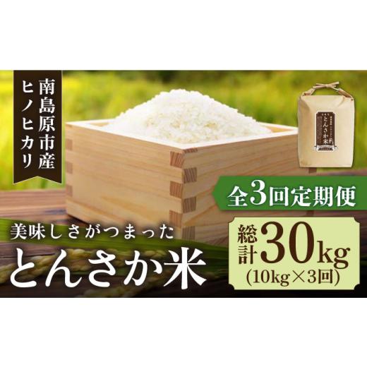 ふるさと納税 長崎県 南島原市 とんさか米 10kg×3回 定期便 ／ 米 令和5年産 ヒノヒカリ ／ 南島原市 ／ 林田米穀店 [SCO006]