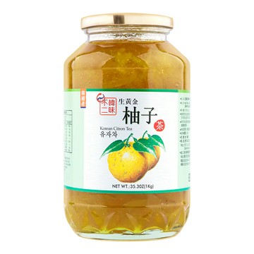 韓味不二 生黃金柚子茶果醬  1kg  1入  1罐