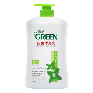 GREEN 綠的 抗菌沐浴乳  檸檬香蜂草精油  Ecocert有機認證潔淨成分  SSR半皂化技術  1L  1瓶