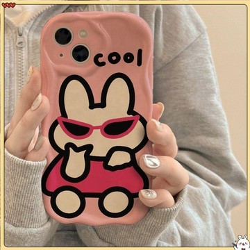 iphone手機殼.眼鏡兔子適用蘋果16PROMAX手機殼15全包14卡通13透明12/11/xs