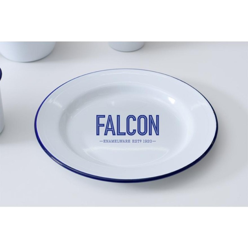 ○○FALCON Enamelware 24cm PLATES 《ホワイト》琺瑯/ホーロー/皿