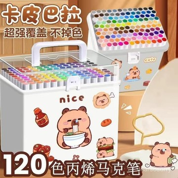 臺灣有貨⚡ 可水洗兒童丙烯馬克筆安全無毒套裝學生專業不透色水彩筆標示貼 DSYK