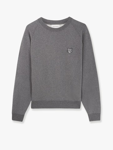 Cotton sweatshirt with iconic patch - MAISON KITSUNE - gender_Man