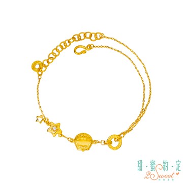 甜蜜約定 Doraemon 小小星意哆啦A夢黃金手鍊