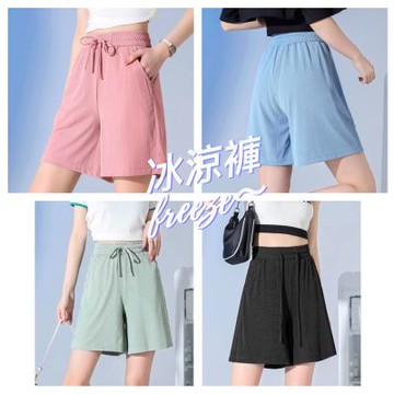 AKARA 夏首選清爽五分冰涼絲滑短褲(5色選/ 3XL有做/ 透氣涼爽)
