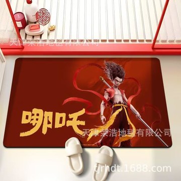 2025新款哪吒硅藻泥地墊超強吸水速干防滑浴室廚房地墊家用腳墊