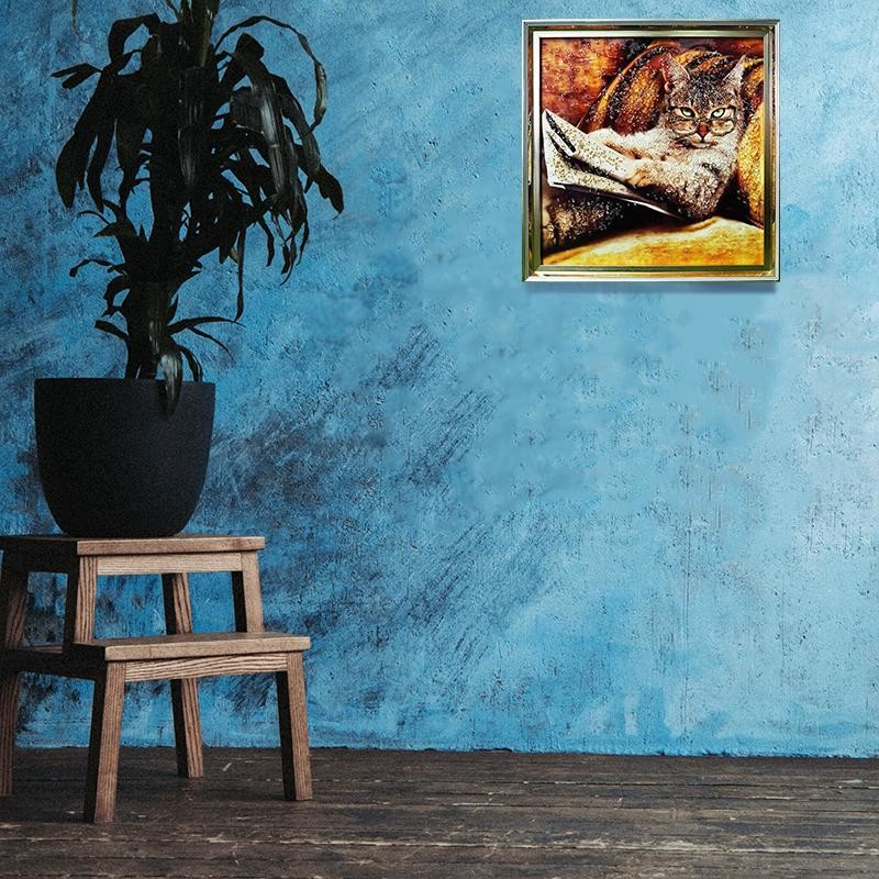 クリスタルアート ネコロンデ337 アートパネル 41x41cm 写真
