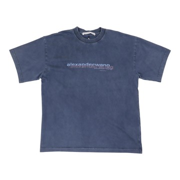 alexanderwang 海軍藍色棉質混紡加大款 T 恤