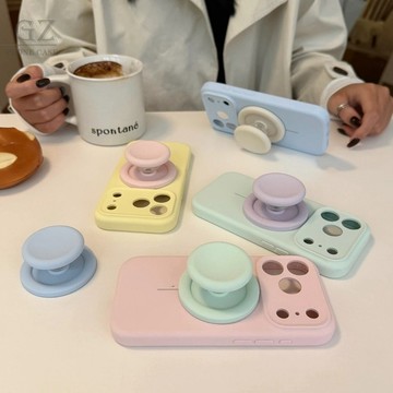 高品質馬克龍純色真液態矽膠磁吸支架 立體伸縮支架 桌面支架 追劇神器 液態磁吸支架